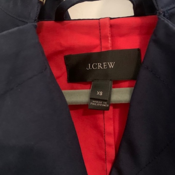 J Crew 100% Cotton Fall Jacket w/ Detachable Hood and Red Lining. - Picture 4 of 8